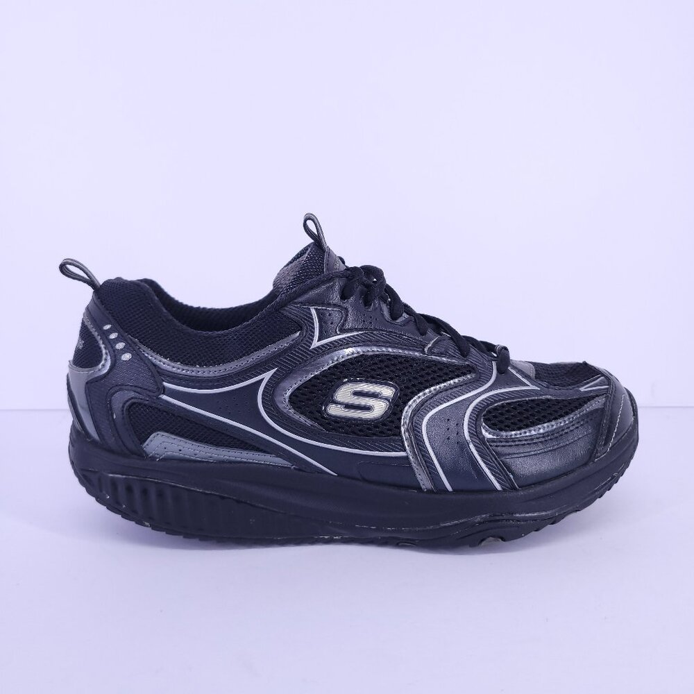 SKECHERS Shape Ups SN12320 Black Womens Size 9.5 Walking Toning Sneakers BKSL